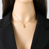 Gold Plated Stainless Steel Heart Jewelry Set