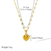 Gold Plated Stainless Steel Heart Jewelry Set