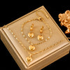 Gold Plated Stainless Steel Heart Jewelry Set