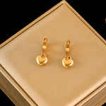 Gold Plated Stainless Steel Heart Jewelry Set